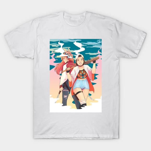 Eva and Jinna BAD T-Shirt by Beefbeff Art